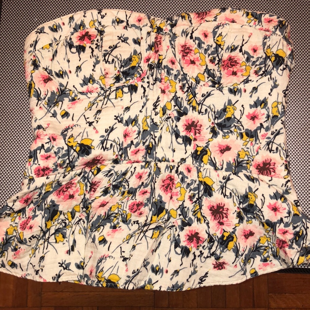 Kimchi Blue Cherry Blossom Floral Bustier Top